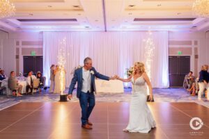 Tess & Chris at their beautiful Bling Wedding at the Hilton Marco Island