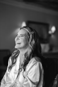 Bride before ceremony - Black and White Wedding Photography in Fort Myers