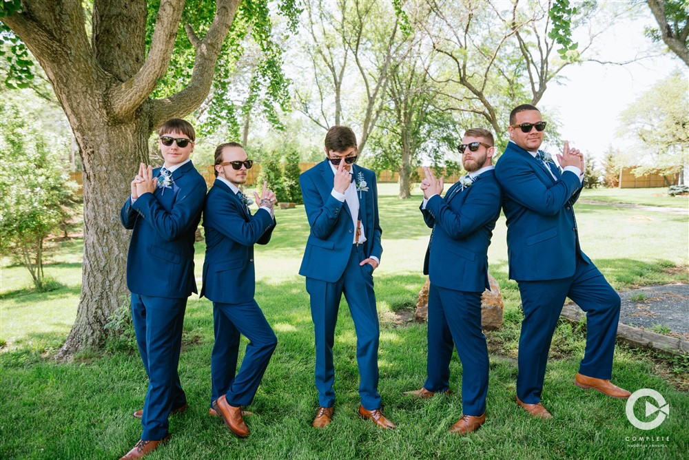 Guys pose at a bachelor party in Fort Myers