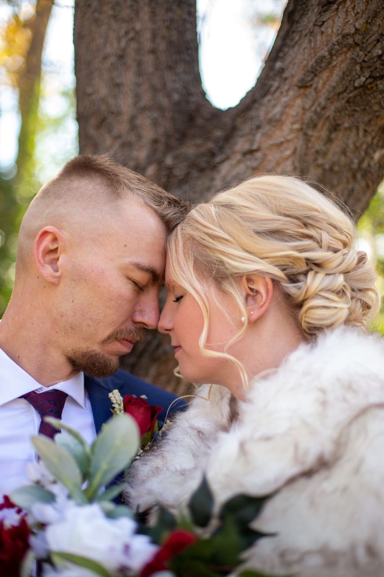 intimate wedding photo