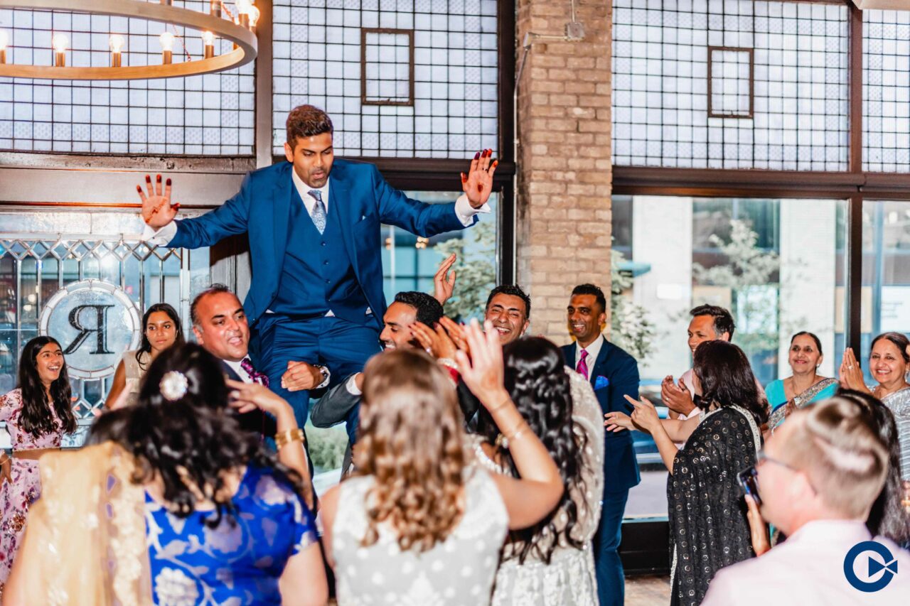 Wedding party lift off