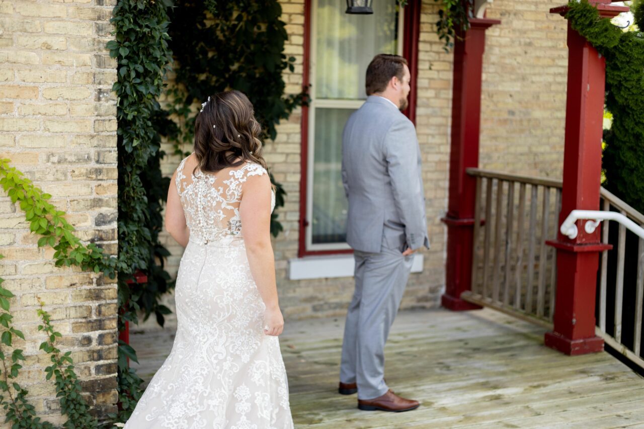 Bride & Groom's First Look Wedding Photos