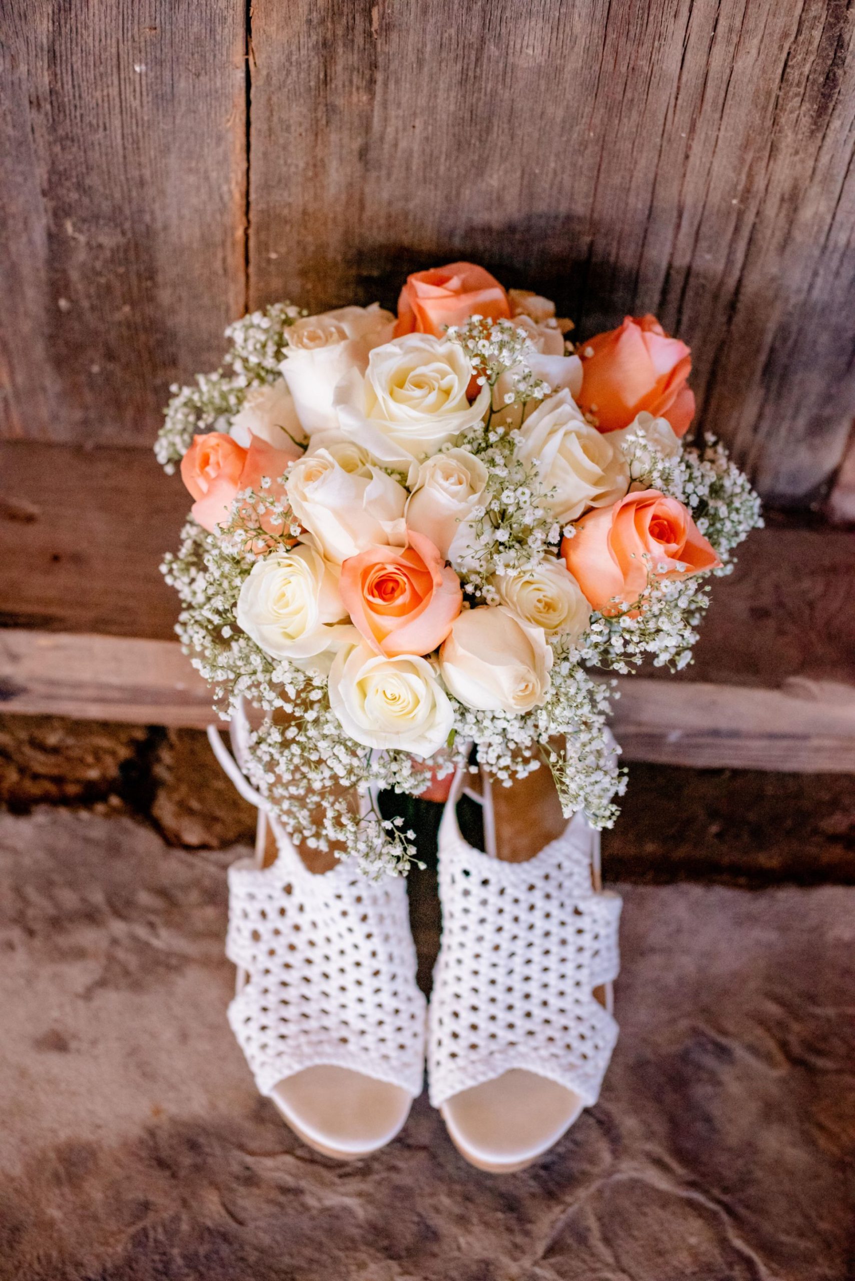 pink and coral roses