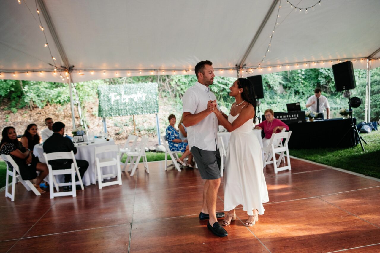 Bride & Groom Dancing at home