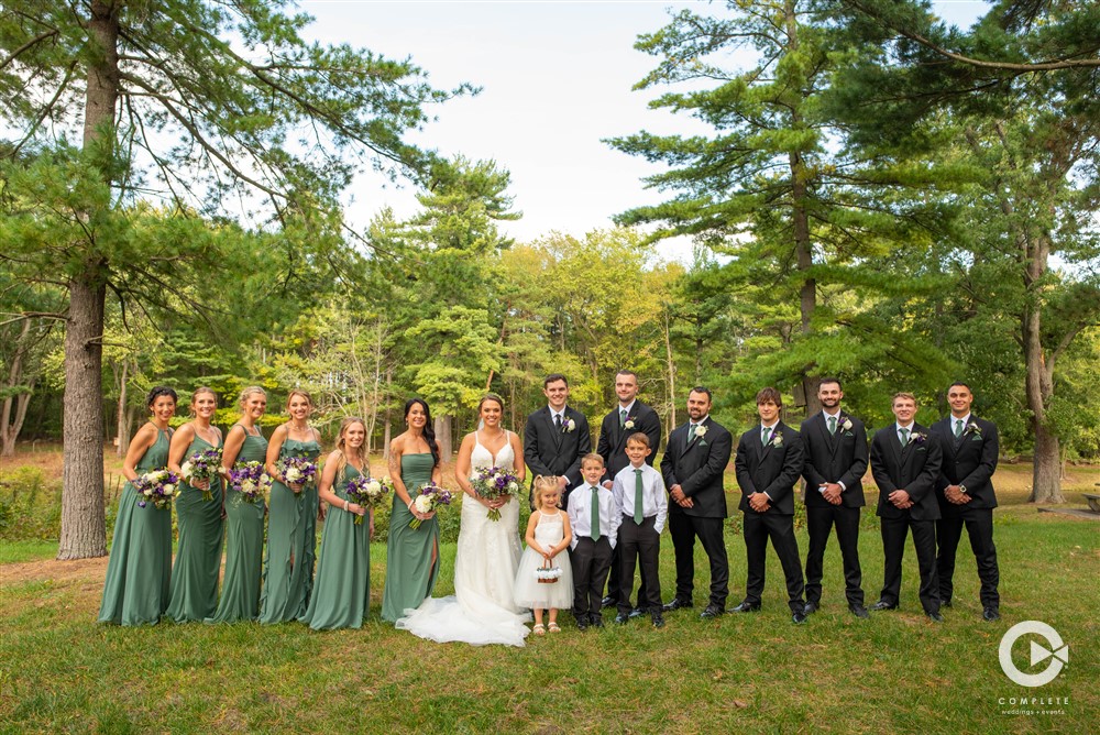 full wedding party photo