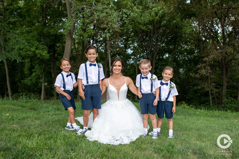 bride with ring bearers