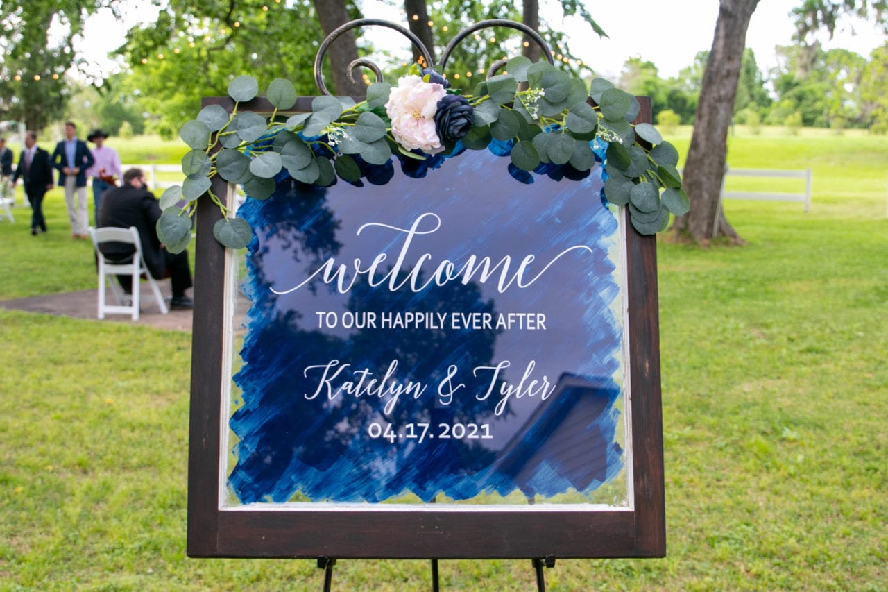 Wedding Sign cross key acres