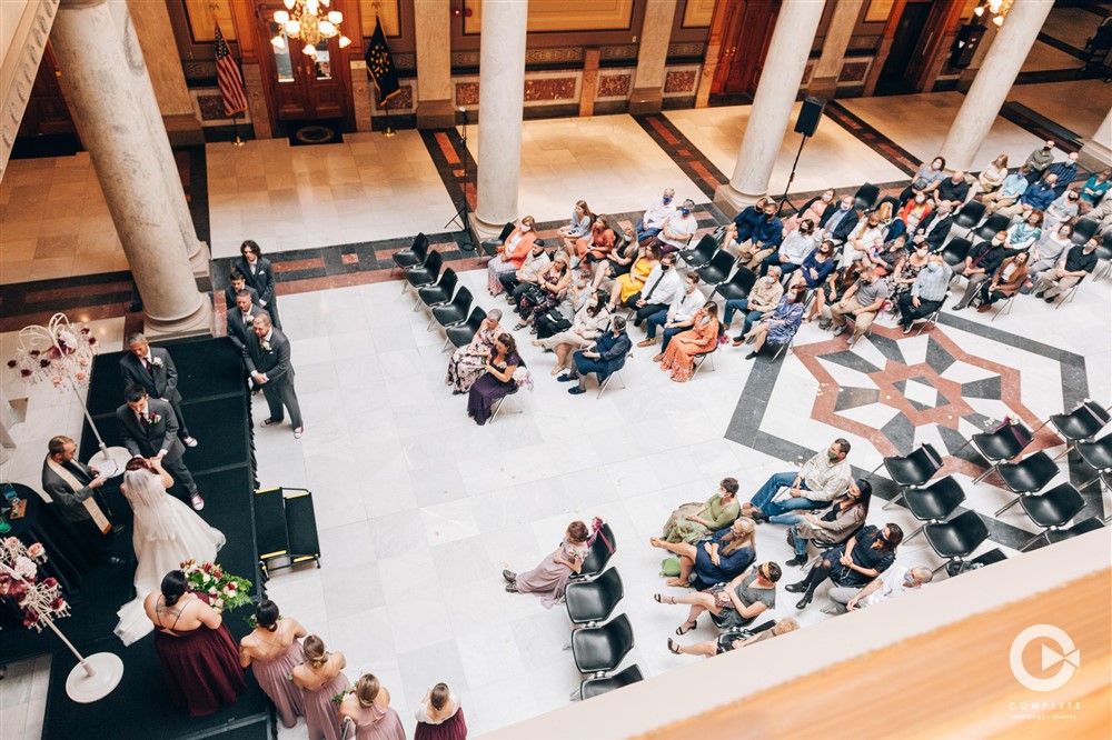 social distant seating at wedding