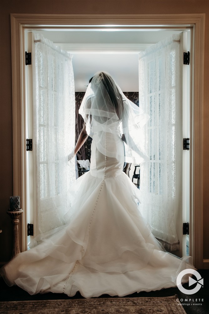 elegant bridal silhouette