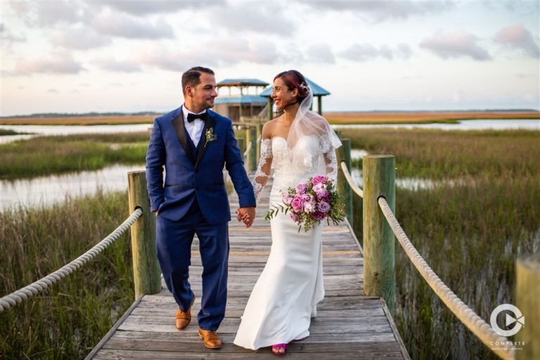 boardwalk wedding photo scenery