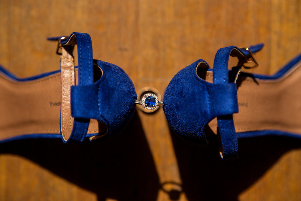 cobalt blue shoes and ring