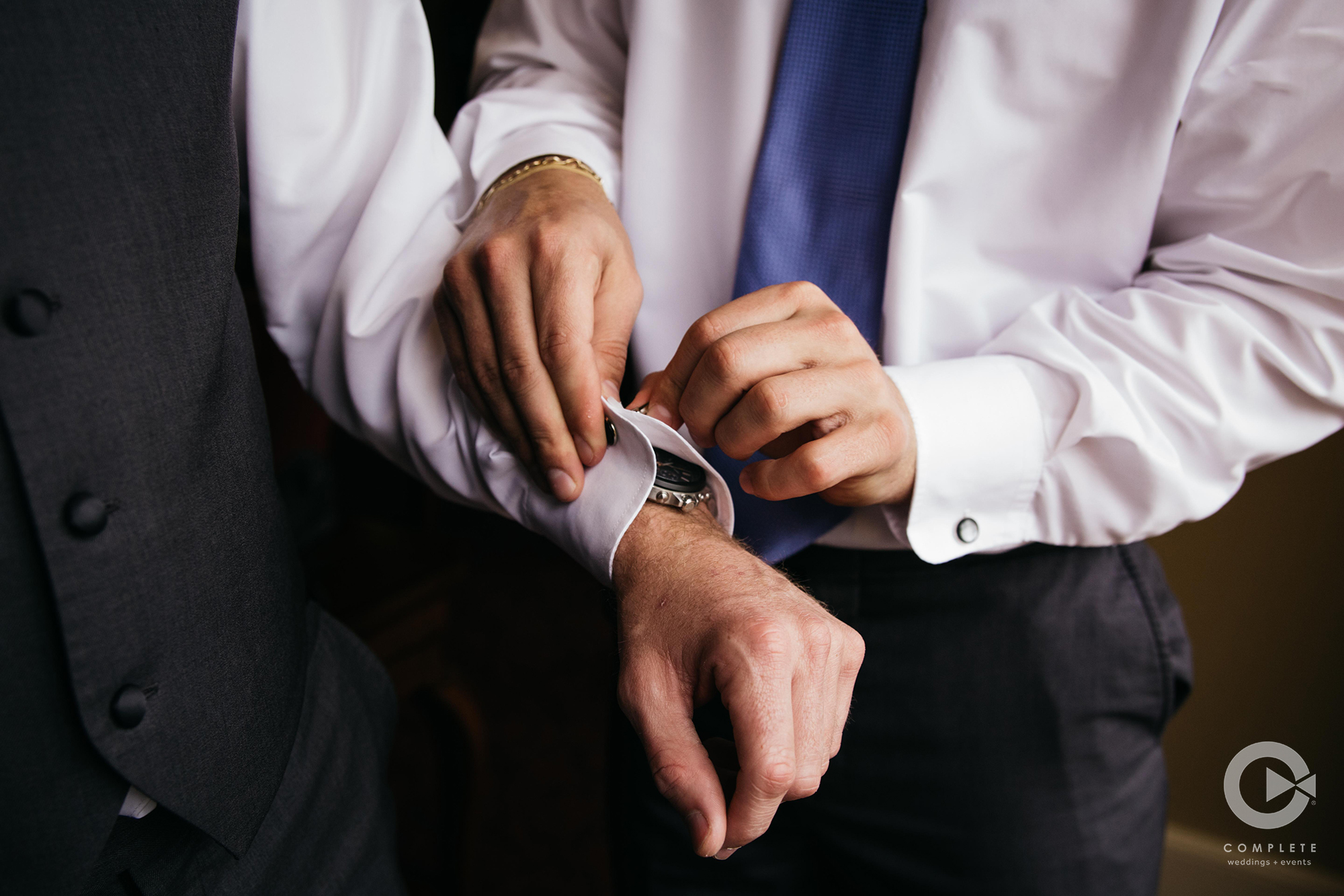 Groom Getting Ready