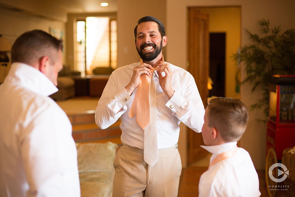 Groom Getting Ready