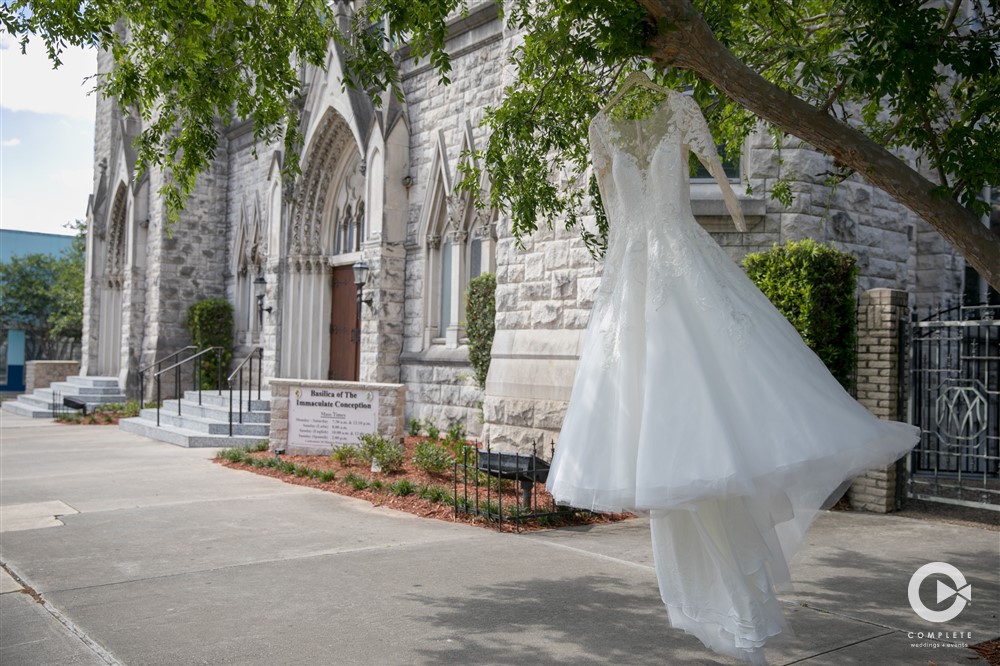 Wedding Dress at venue in jacksonville