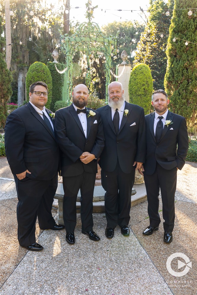 Garden photo of groomsmen in Jacksonville, FL