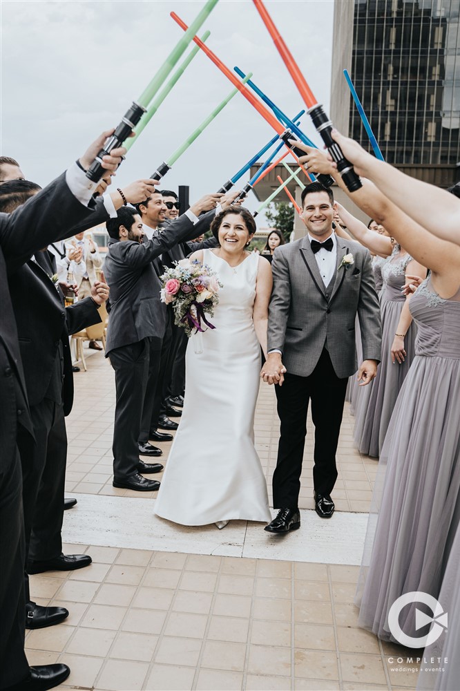 lightsabers at wedding