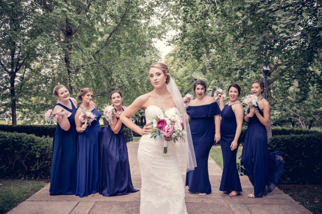 Kansas City Bride and bridesmaids