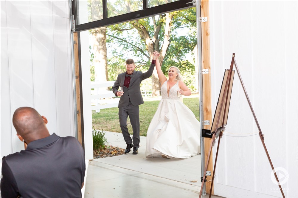 bride and groom wedding entrance