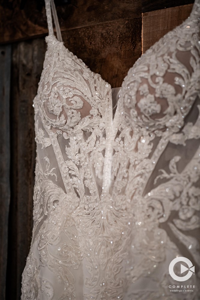 wedding dress close up