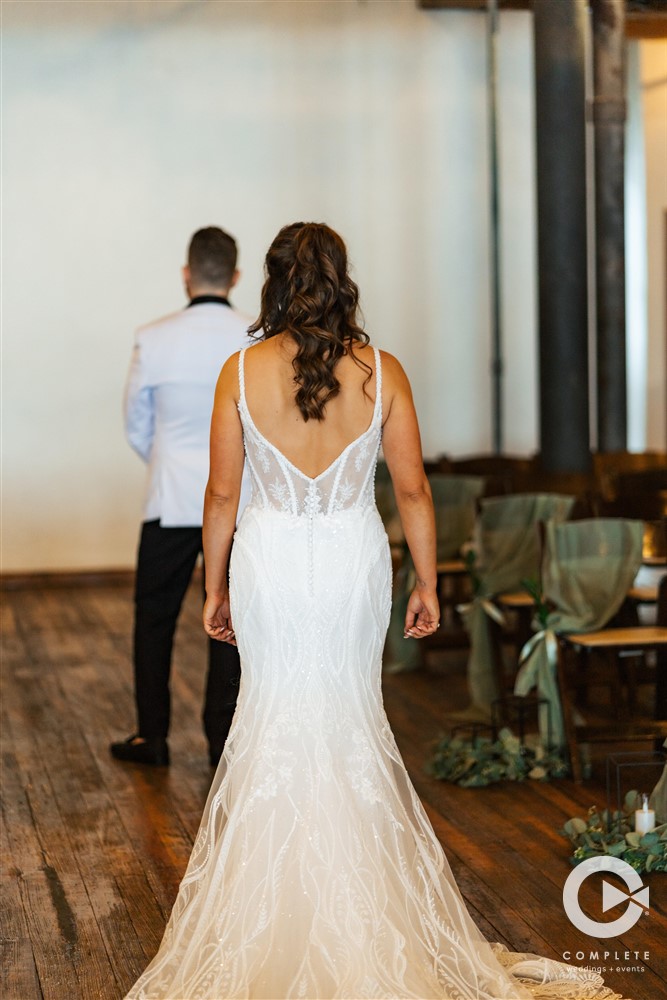 bride & groom first look