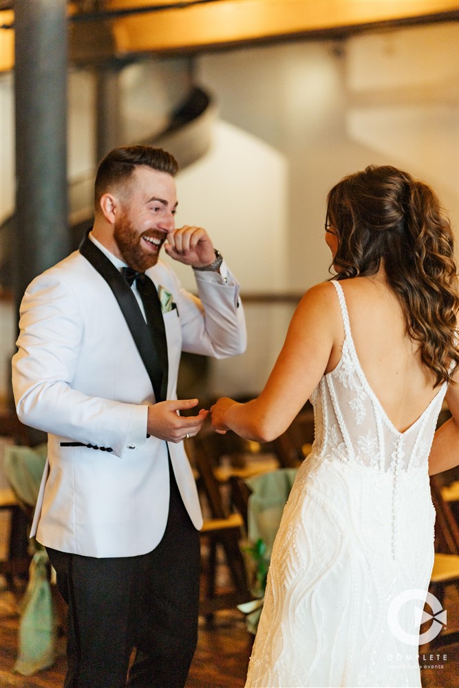 bride & groom first look