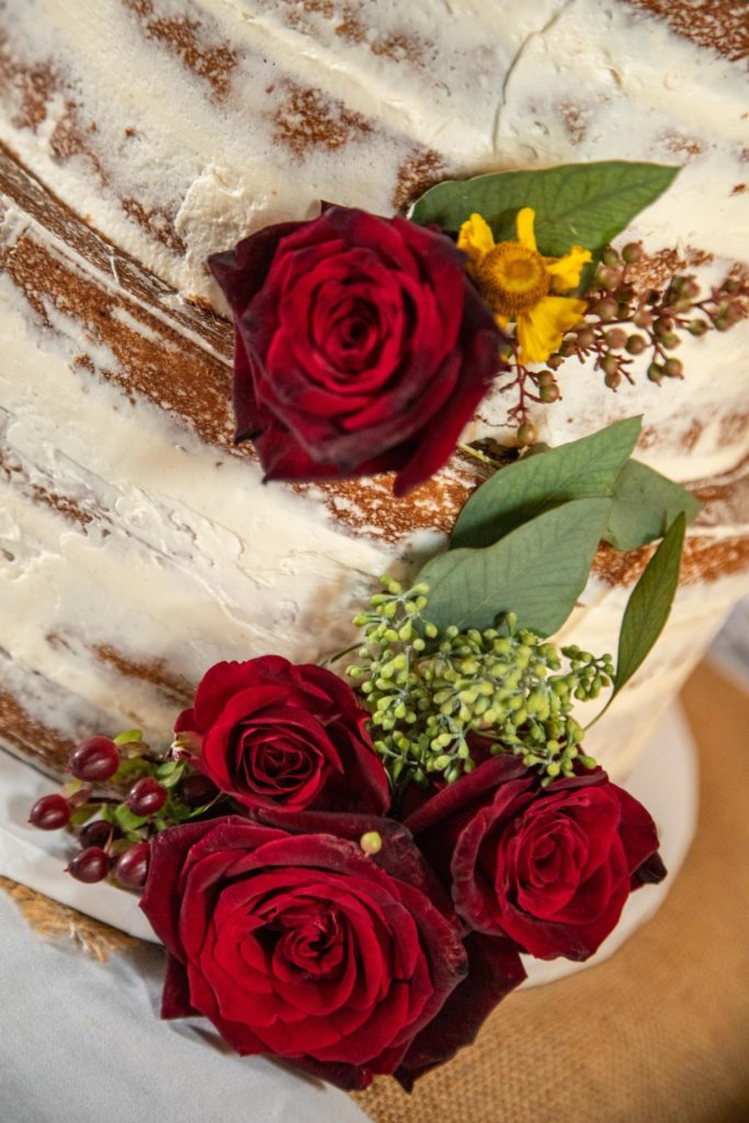 cake and flowers