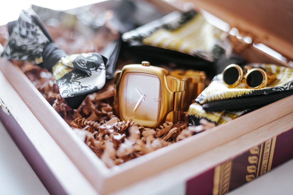 Kansas City groom's watch, bow tie and cuff links