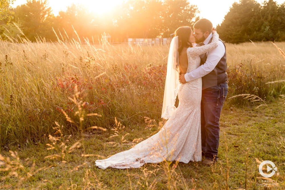 Bride & Groom Sunset November Reviews | Kansas Weddings & Events