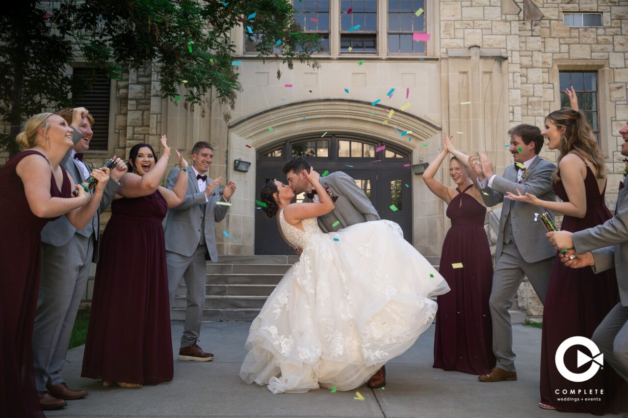 Kansas Manhattan Wedding Photography Celebration Confetti