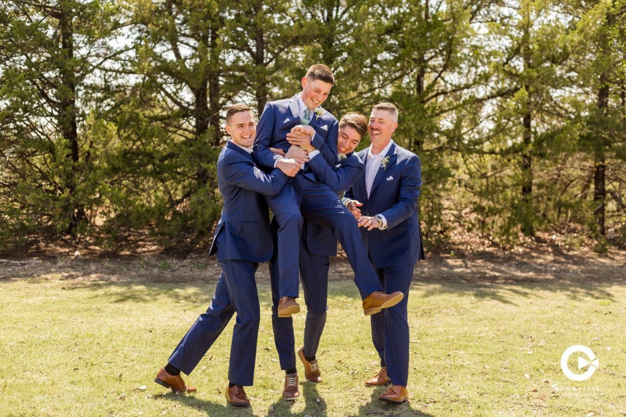 Dark Blue Groomsmen Kansas Wedding Photography