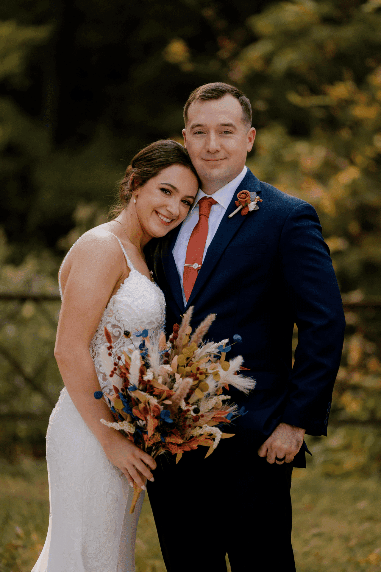 Kansas October Wedding Couple