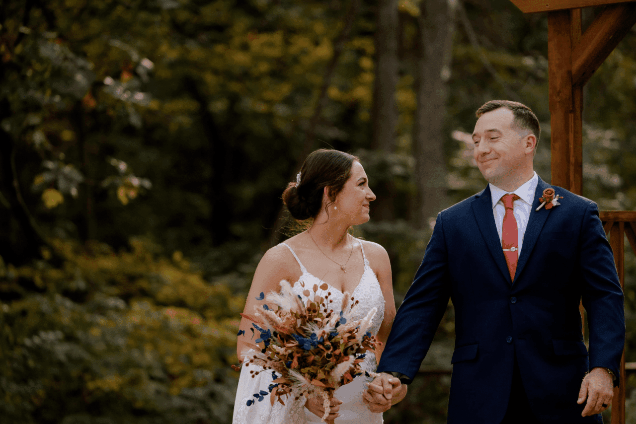 Kansas October Wedding Couple