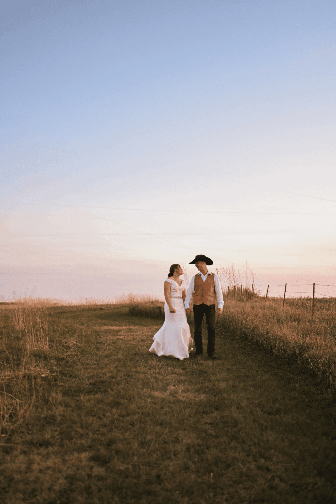 Kansas Bride & Groom Sunset Photography