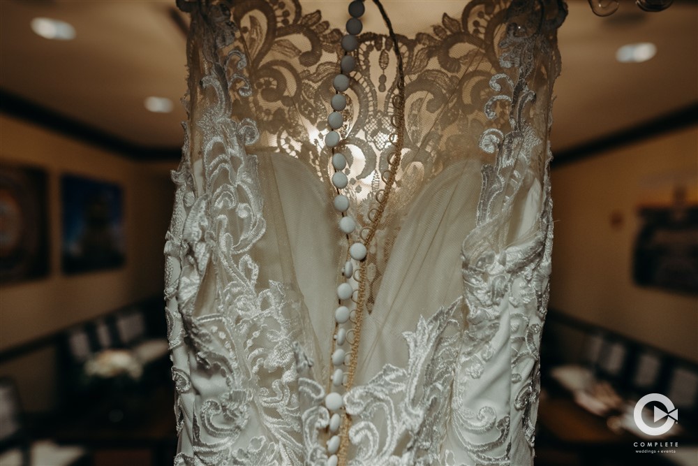 Wedding Dress Details at Topeka Country Club