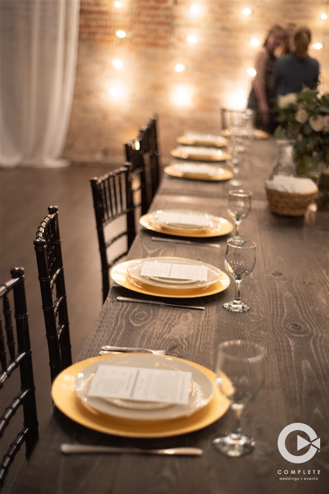 reception table planning - family style