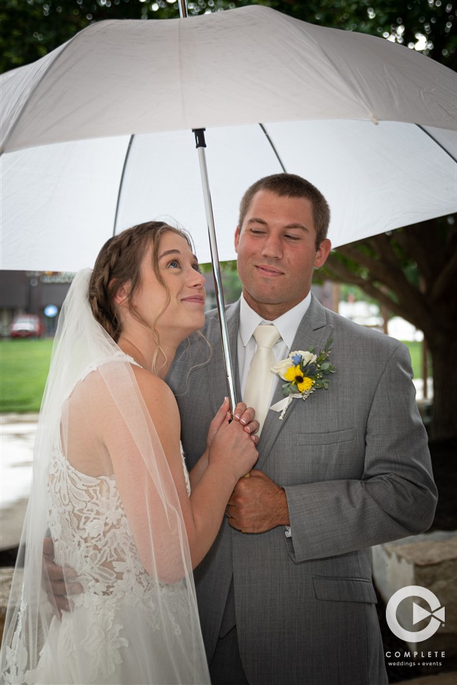 Rain Wedding Photography Manhattan Kansas