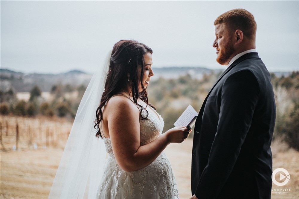 Personal Vows Wedding First Look Photography
