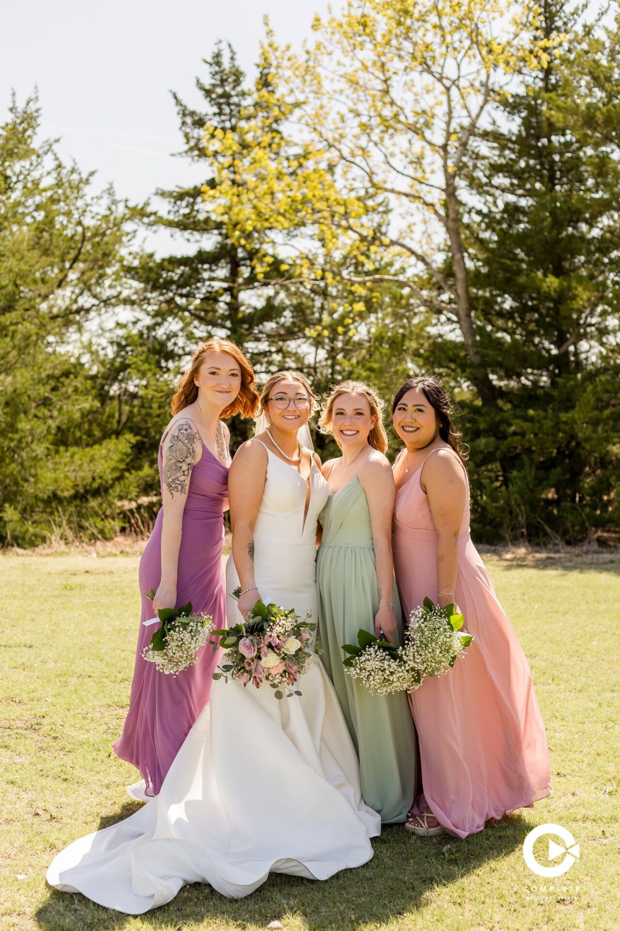 Pastel Wedding Bridesmaids Dress Complete Kansas