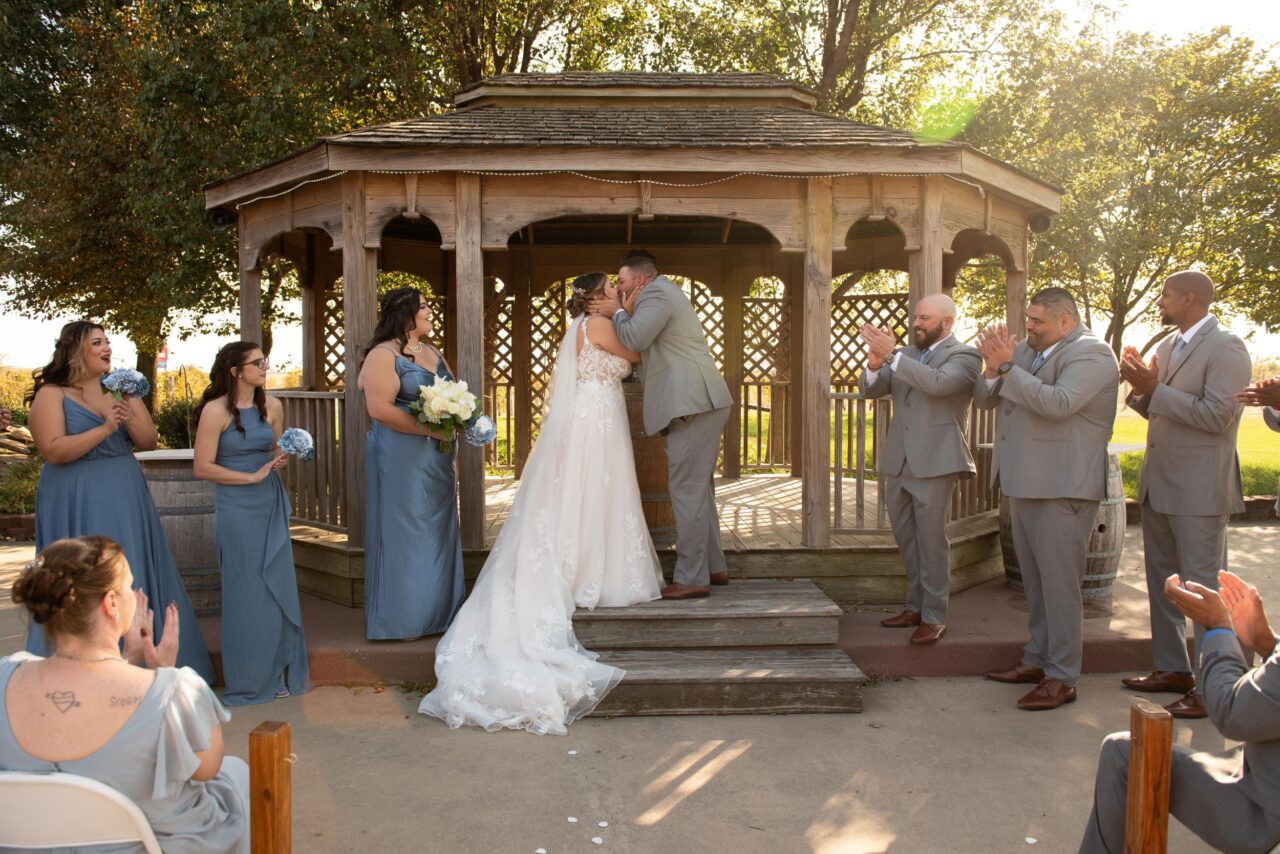 Wedding Ceremony Kiss