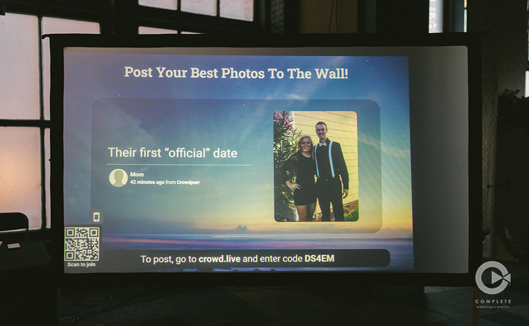 Complete Interactive social media wall for reception in Kearney, NE