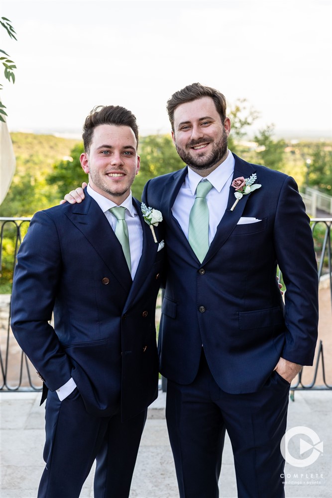 green attire for groomsmen