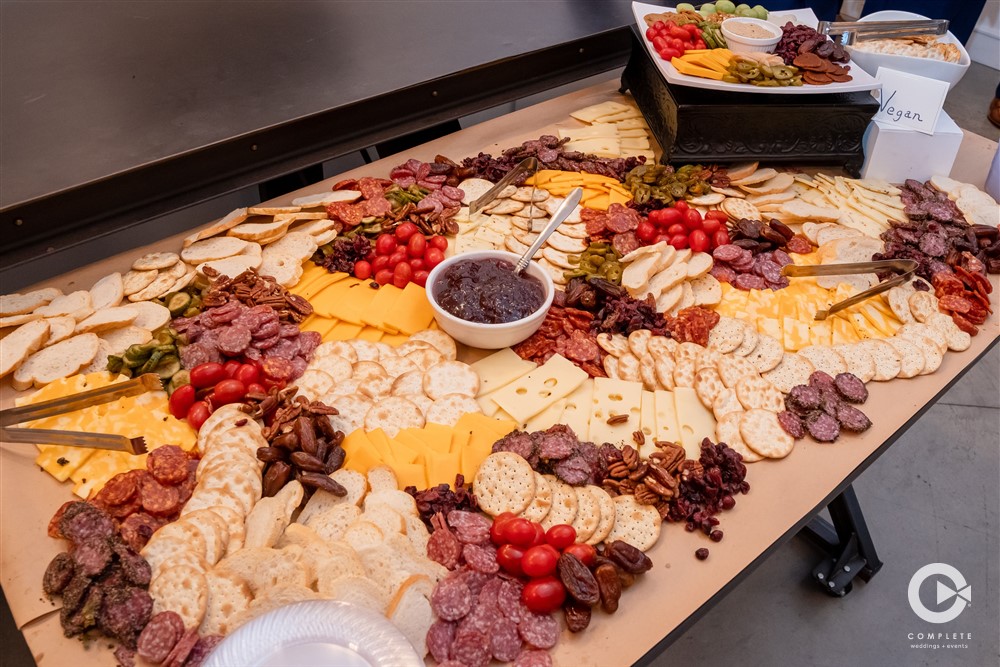 Charcuterie at wedding reception
