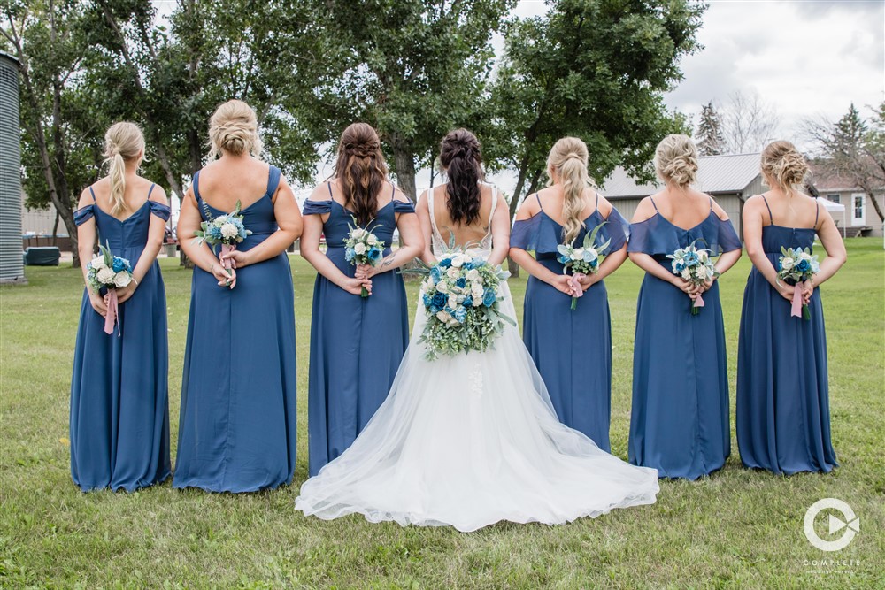 blue dresses - 2024 wedding color trends