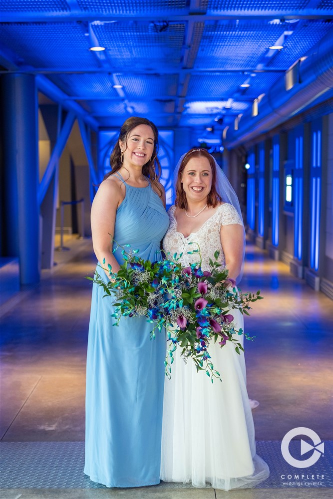 blue winter wedding