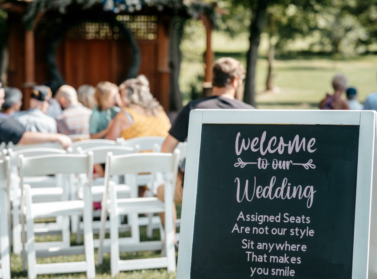 ceremony sign decor ideas
