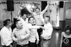 happy groomsemen, dancing groomsmen, dancing the night away