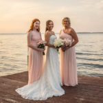 Pale pink bridesmaid dresses