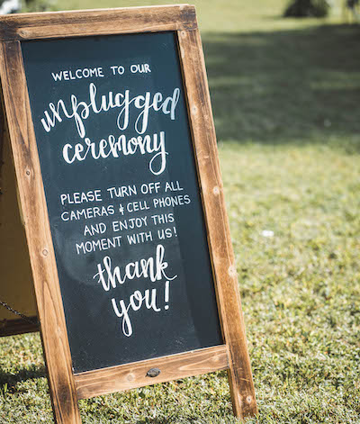 unplugged ceremony sign ideas