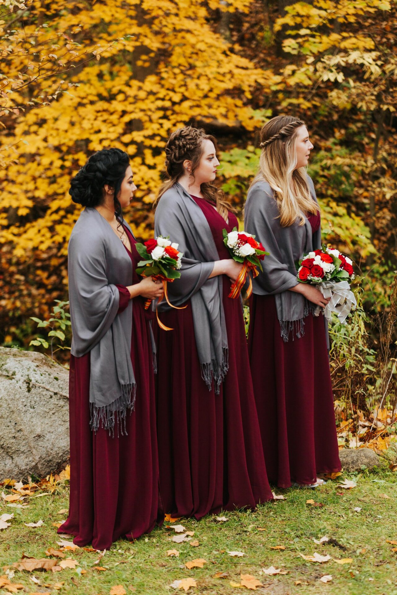 Autumn Bridal Party Dress