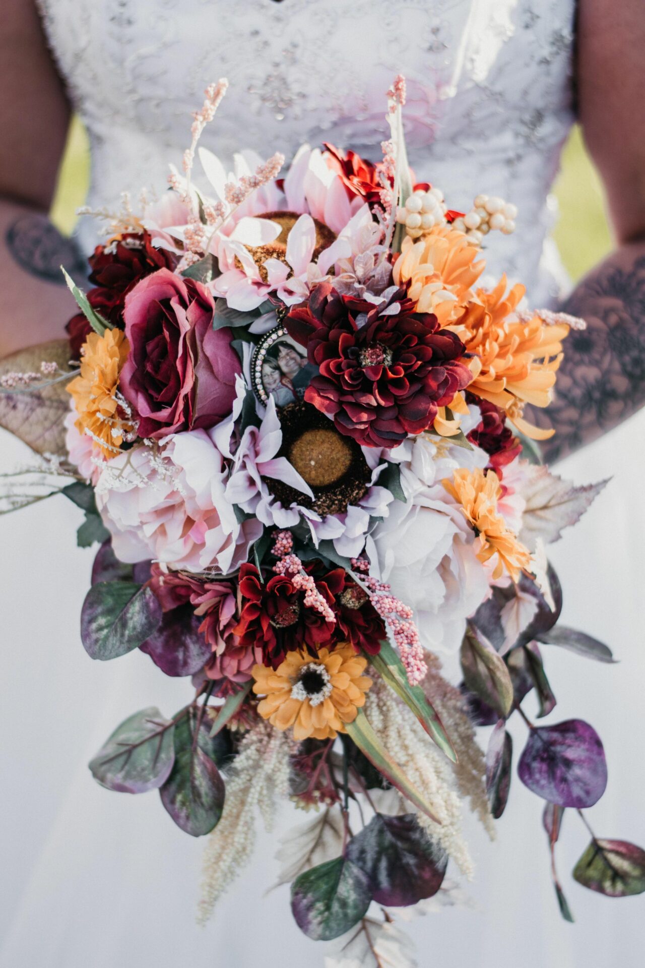 multicolored floral arrangement